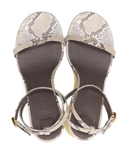 Jacquemus Metallic High Heel Sandals