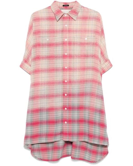 R13 チェック ワンピース Pink