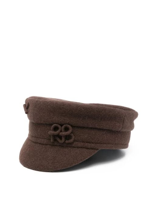 Ruslan Baginskiy Brown Embroidered-Logo Beret