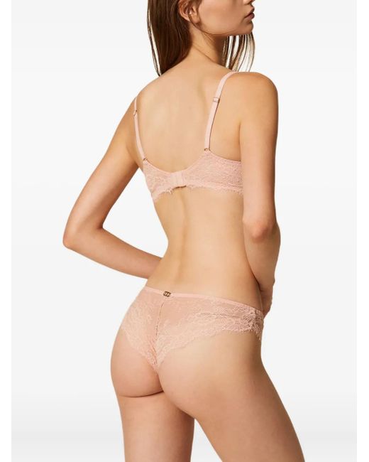 Twinset Natural Lace-Detail Briefs