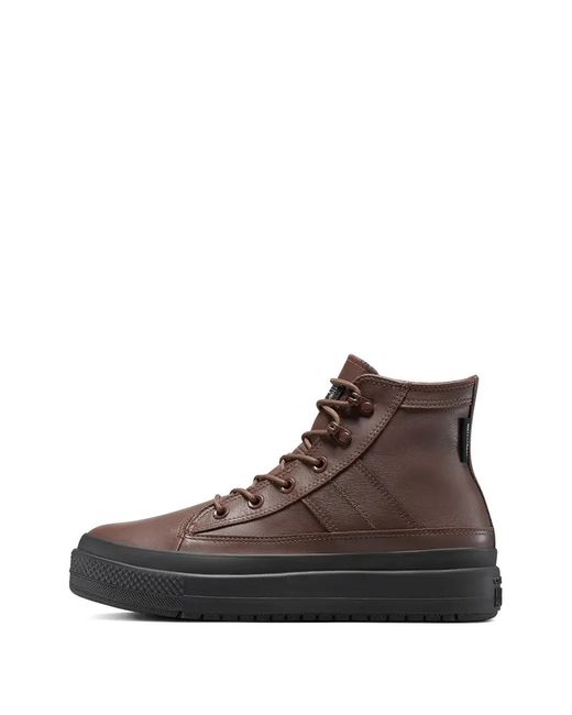 Converse Brown High-Top Lace-Up Sneakers