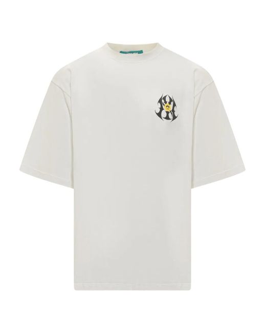 Barrow White Print T-Shirt for men