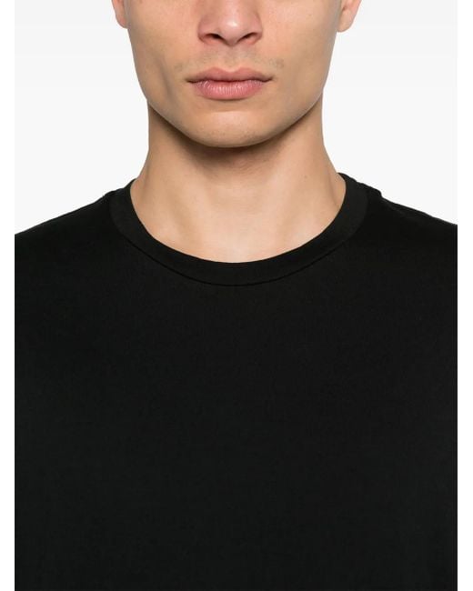 Laneus Black Crew-Neck T-Shirt for men