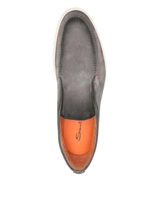 Santoni Gray Slip-On Boots for men