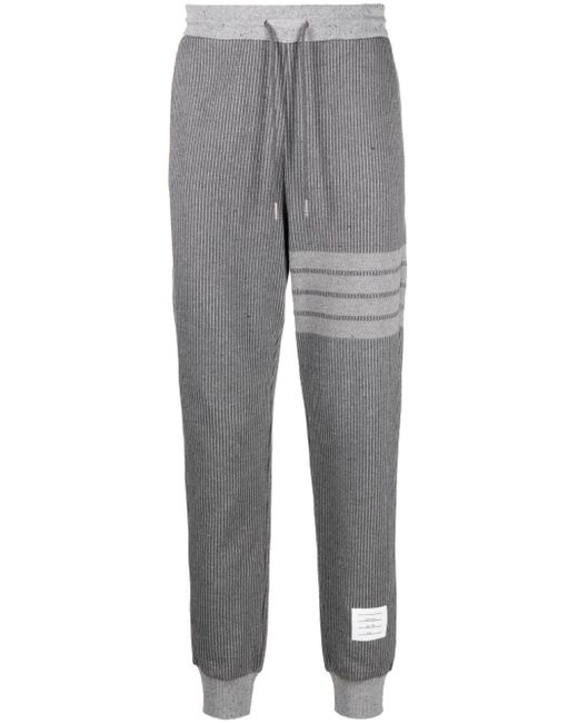 Thom Browne Gray 4-bar Knitted Track Pants for men