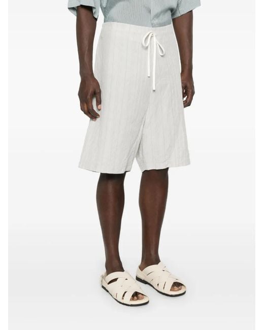 Forme D'expression White Striped Shorts for men