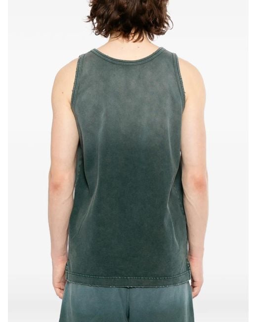 Maison Mihara Yasuhiro メンズ グリーン Sun Faded Like タンクトップ