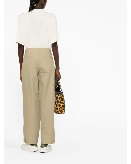 Studio Nicholson Natural Side-Patch Pocket Cropped Trousers