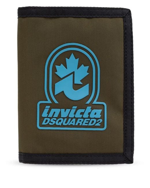 DSquared² Green X Invicta Zip Wallet for men