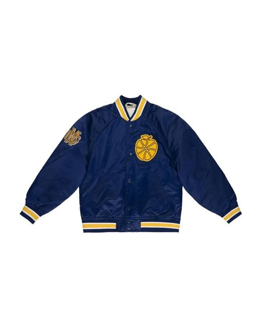 Aimé Leon Dore Blue Satin Team Track Jacket for men
