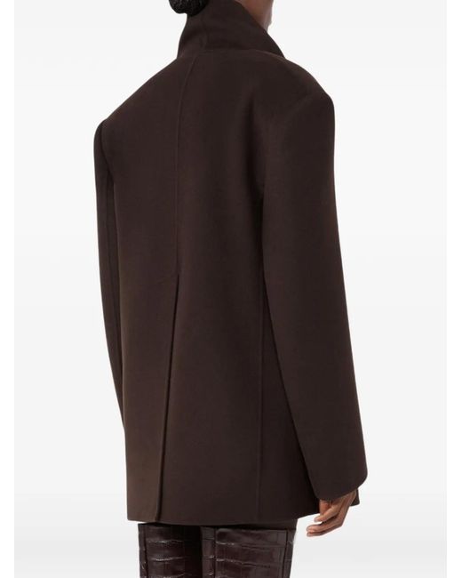 Sportmax Black High-Neck Virgin Wool Jacket