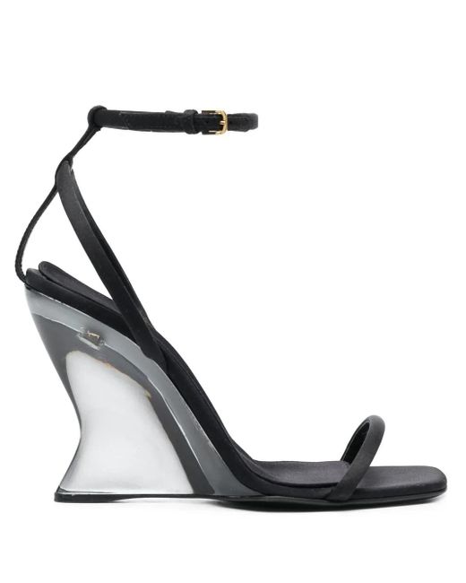 Sergio Rossi Black Evangelie 100Mm Wedge Sandals