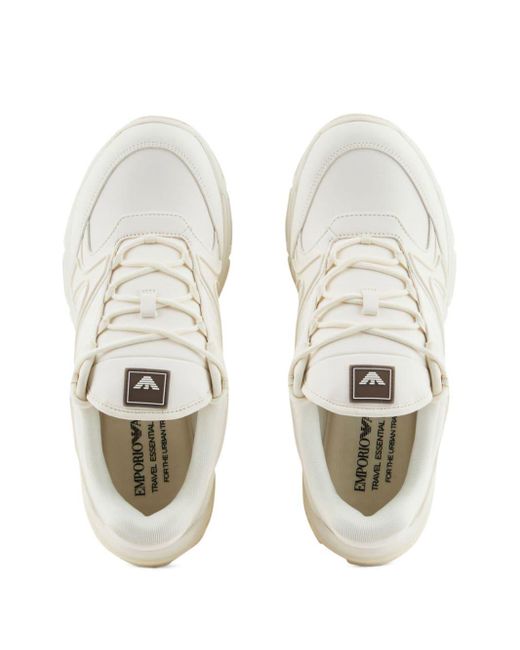 Sneakers chunky con inserti di Emporio Armani in White da Uomo