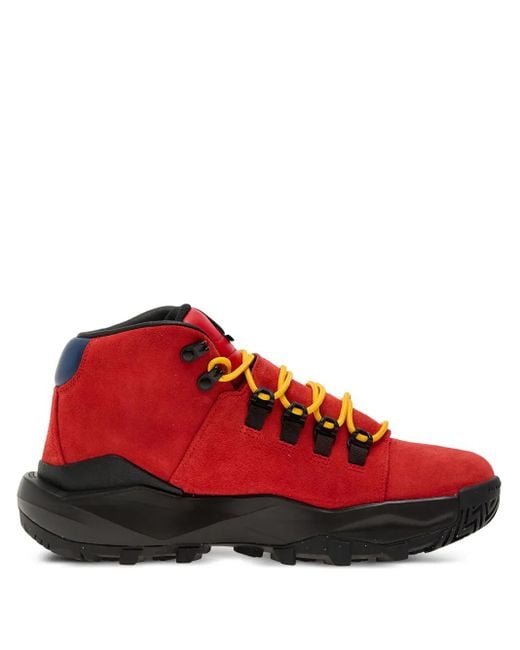 Nike Red Cygnal Lace-Up Chunky Sole Hiking Boots for men