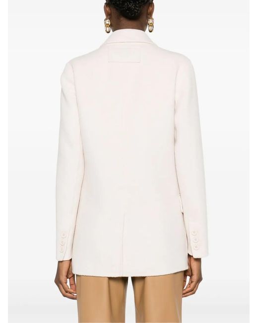 Twinset Natural Double-Breasted Blazer