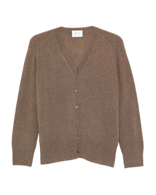 Cardigan Con Bottoni di Be You in Brown