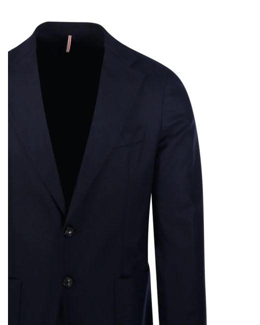 Santaniello Blue Two-Button Patch-Pocket Blazer for men