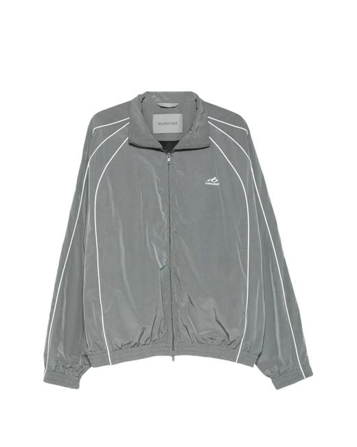 Balenciaga Gray Bodies Piped Sport Jacket for men
