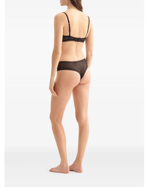 Eres Gray Envolée Lace-Trimmed Thong