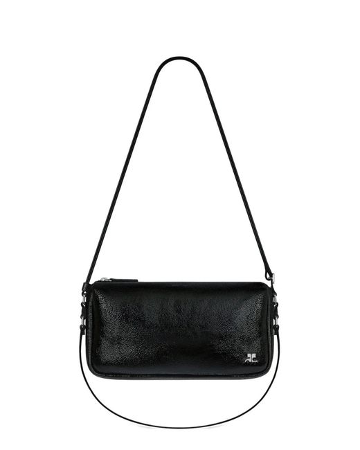 Courreges Black Small Three Sixty Shoulder Bag