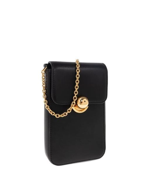 Furla Black Chain-Strap Flap Tote Bag