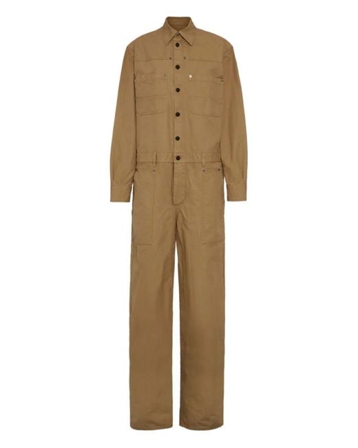 DSquared² Natural Long-Sleeve Jumpsuit