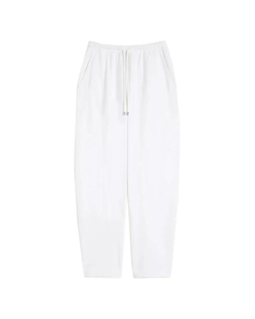 Sportmax White Pantalon À Lien De Resserrage