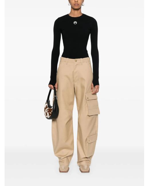 MARINE SERRE Black Sweaters
