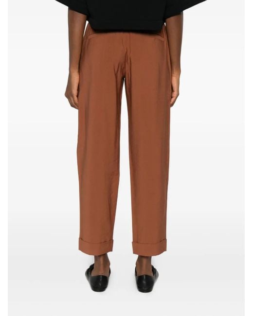 Marc O' Polo Brown Cuffed Drawstring Trousers