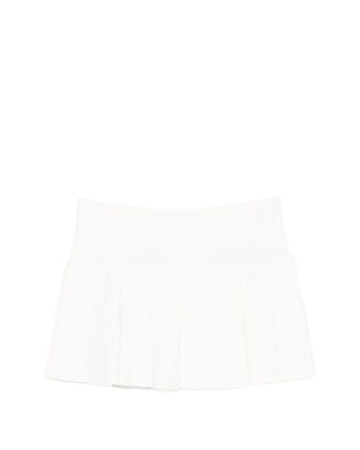 P.A.R.O.S.H. White Pleated Mini Skirt