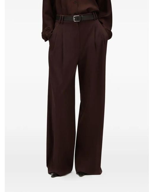 Another Tomorrow Purple Pantalon En Serge À Plis