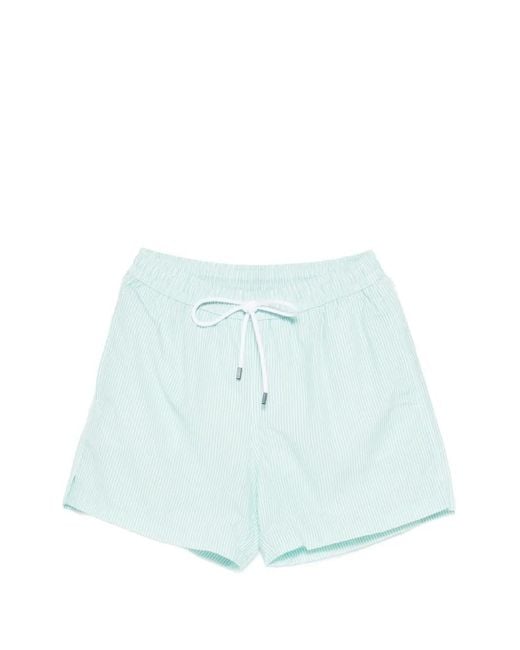 Fedeli Blue Striped Swim Shorts for men