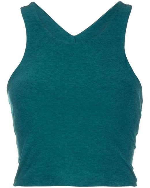 Beyond Yoga Blue Focus Cropped Tank Top