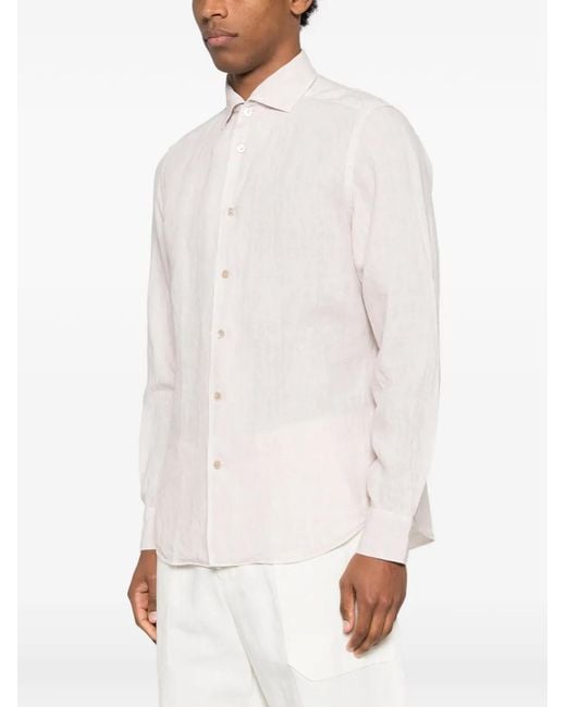 Eleventy White Buttoned Shirt for men