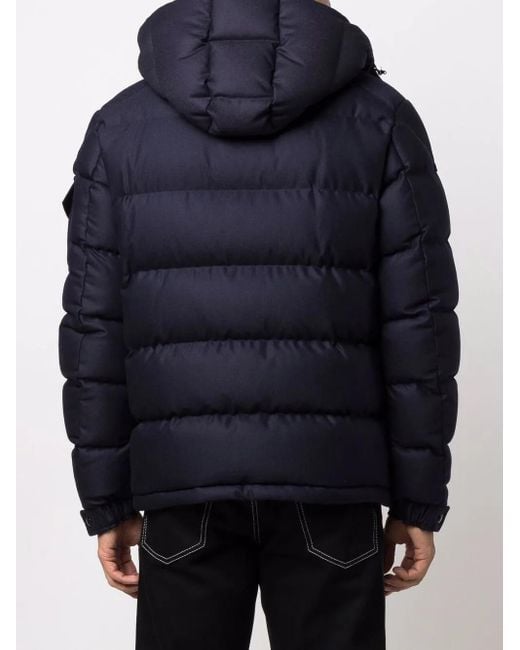 Moncler Blue Wool Montgenevre Puffer Jacket for men