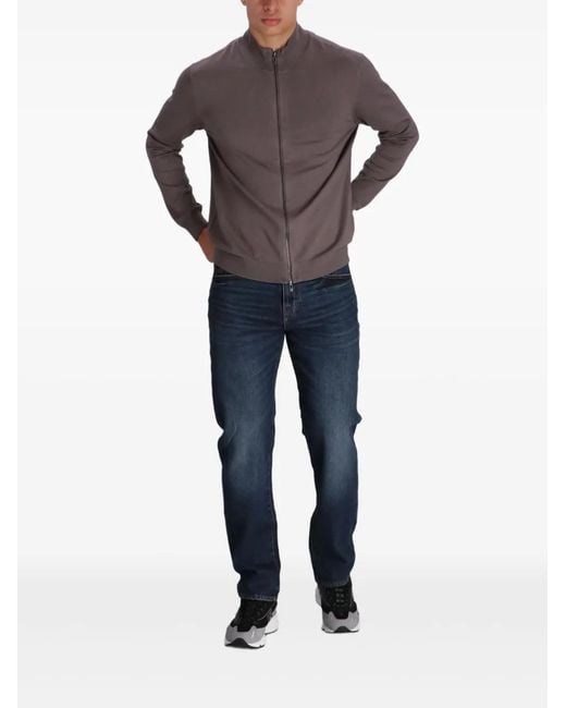 ARMANI EXCHANGE Blue Logo-Patch Jeans for men