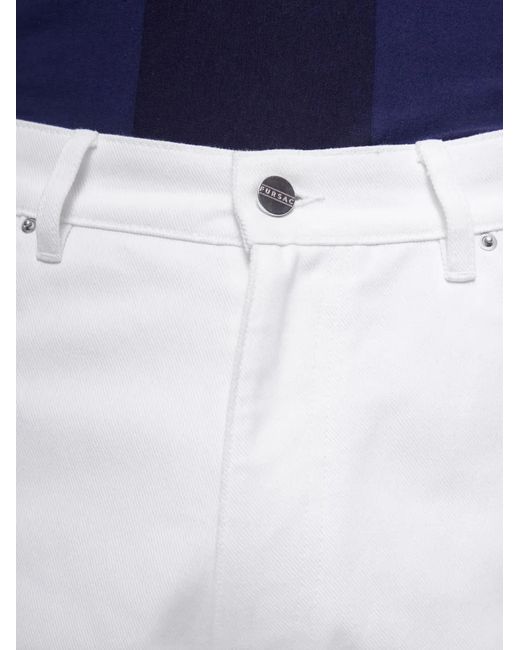 Fursac White Logo-Embroidered Jeans for men