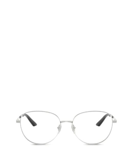 Versace White Round-Frame Glasses