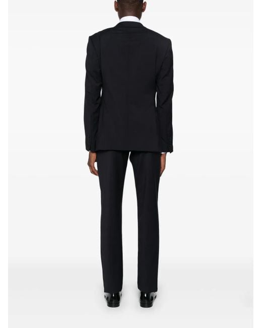 Emporio Armani Black Virgin-Wool Suit for men