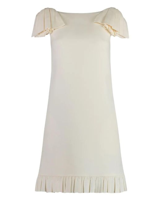 Valentino Garavani White Crepe Couture Mini Dress