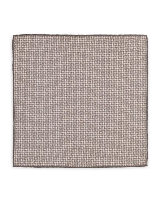 Brunello Cucinelli Gray Woven Pocket Square for men
