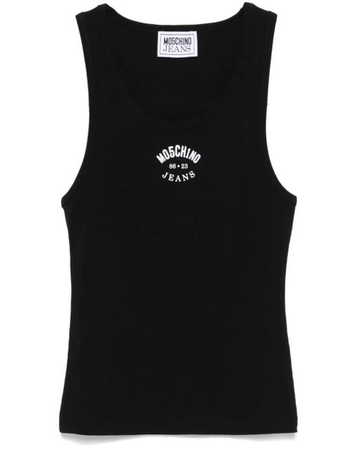 Débardeur À Logo Imprimé Moschino en coloris Black