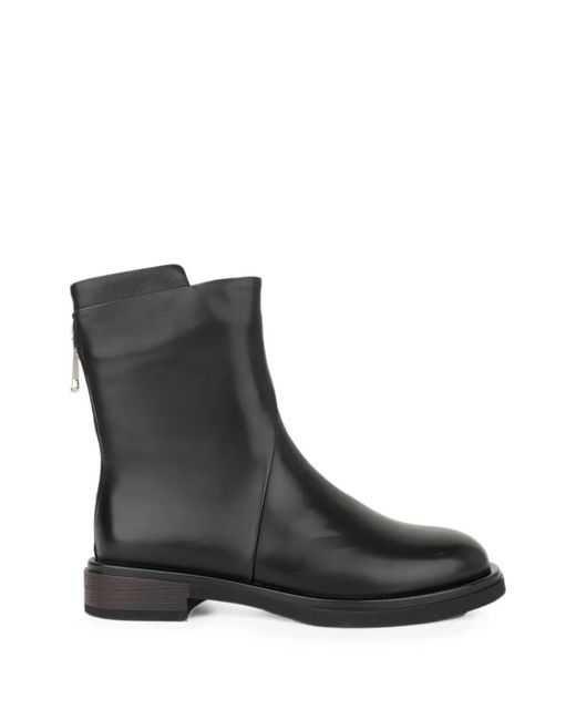 Linda Baumann Black Rear Zip-Fastening Ankle Boots