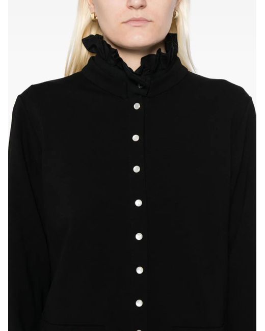 Agnes B. Black Buttoned-Up Cardigan