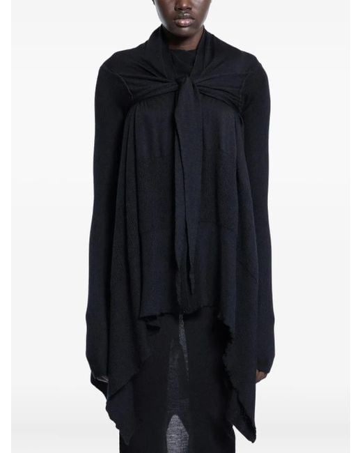 Rick Owens Blue Hollywood Tied Medium Wrap