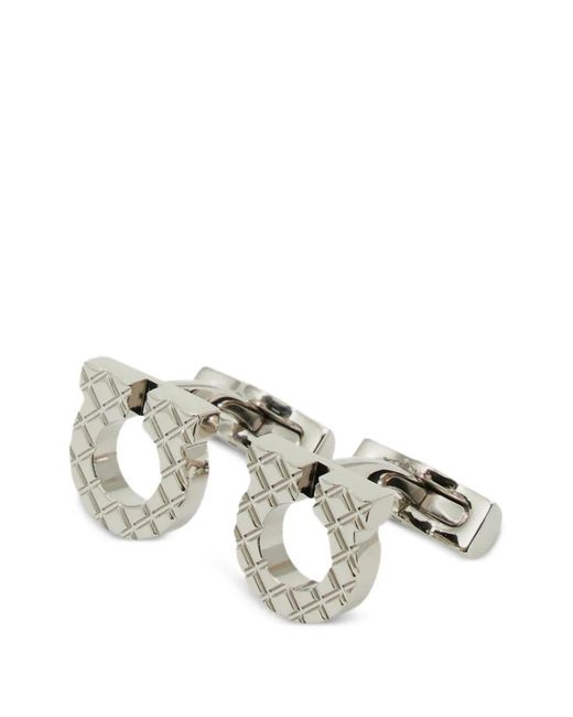 Ferragamo White Gancini Cufflinks for men