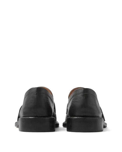 Versace Black Primo Leather Loafers for men
