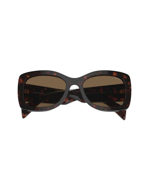 Prada Brown Prada Pr A08S Oversize Frame Sunglasses