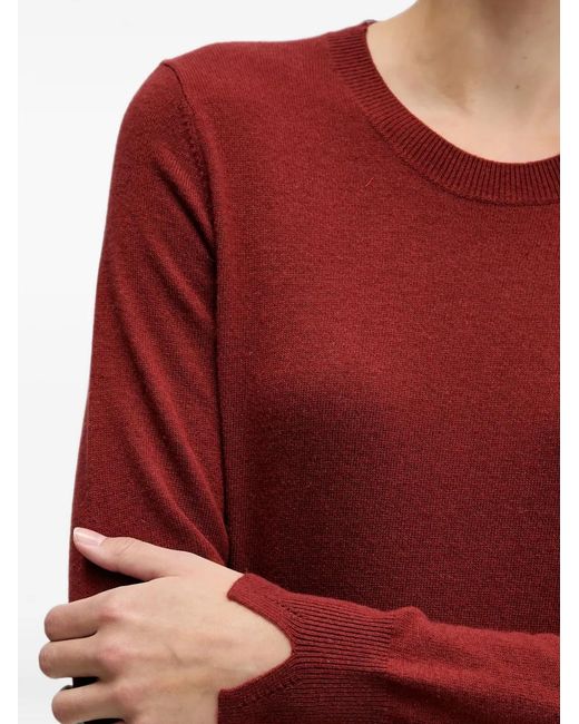 Sisley Red Crew-Neck Sweater
