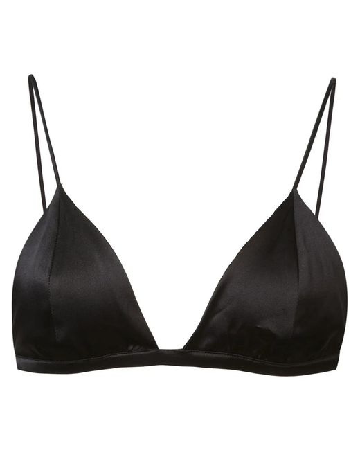 Fleur du Mal Black 'luxe' Triangle Bra
